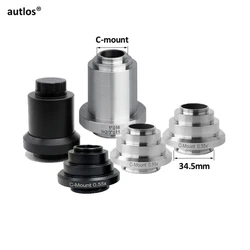 0.35X 0.55X 1X C-mount Phototube Camera Coupler Adapter CCD Trinocular Microscope Relay Lens Interface Adaptor for DM HC Series