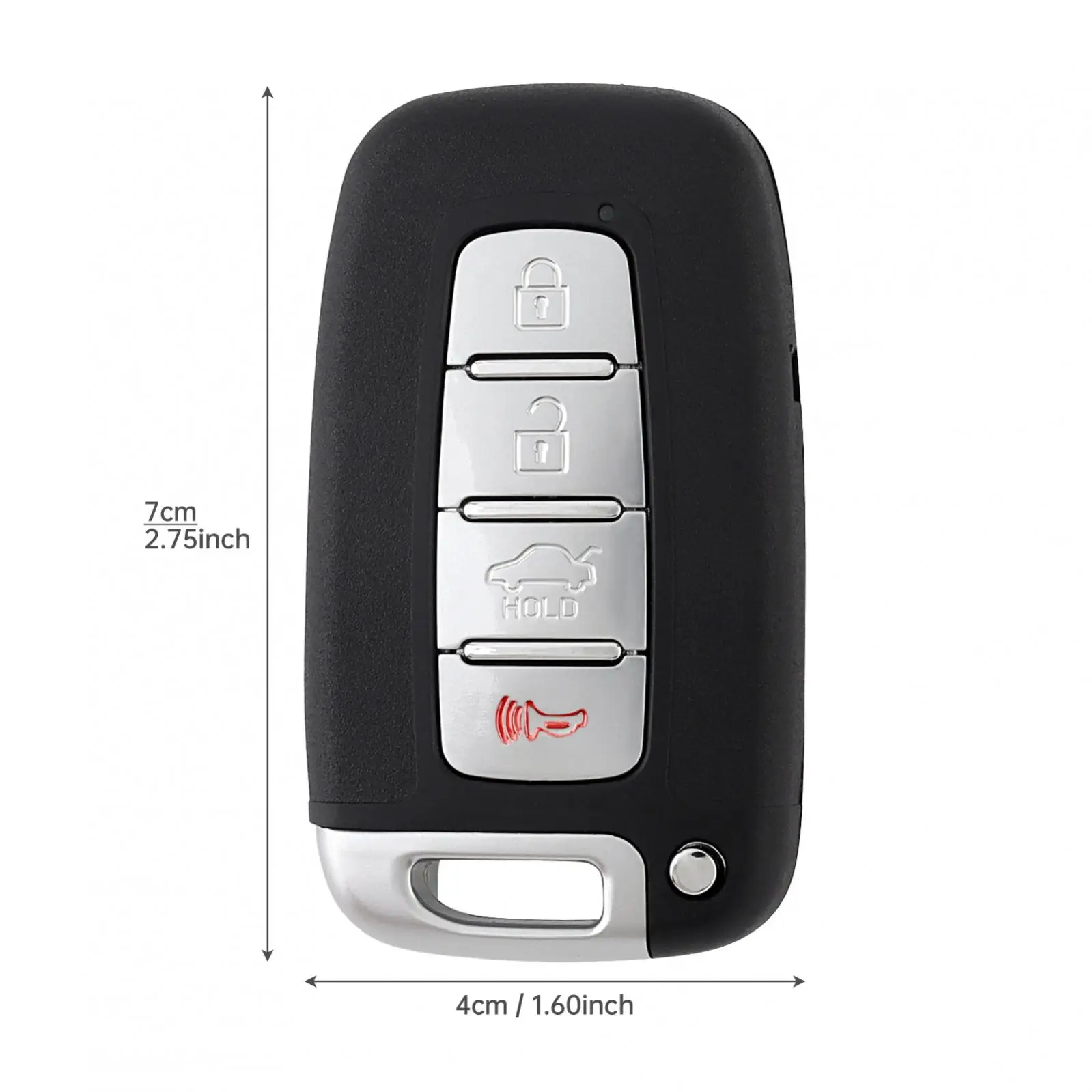 4 Buttons Replacement Key Fob Shell Fit for Hyundai / Kia Wear-resistant Keyless Entry Remote Key Fob Shell