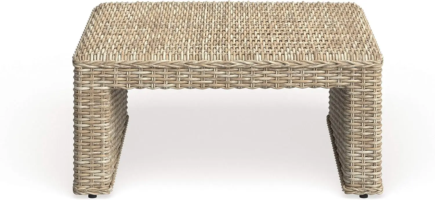 Home Collection Mesa de centro de mimbre natural Persis