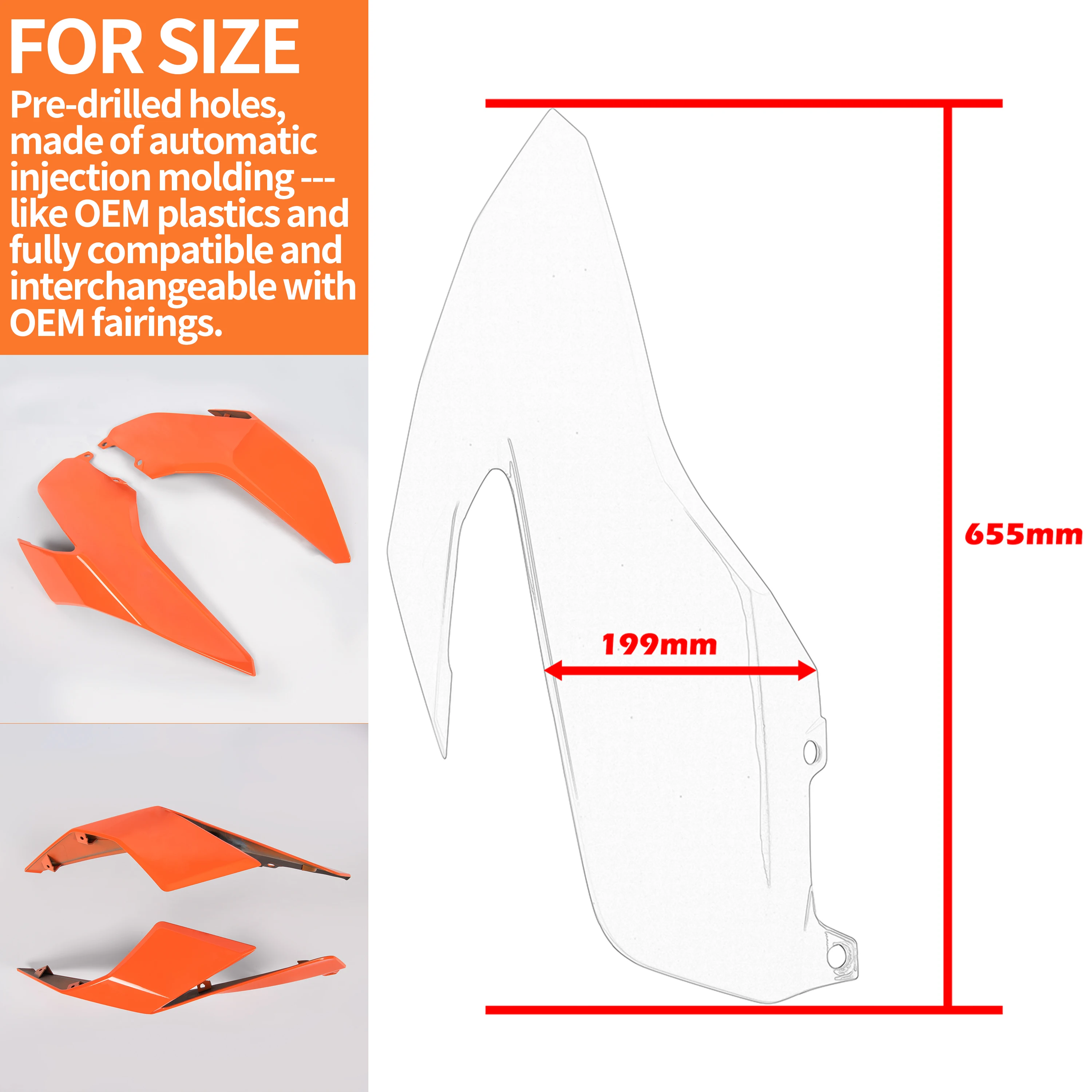 ل Duke 390 2019 خزان الوقود لوحة جانبية هدية القلنسوة دراجة نارية الملحقات ل KTM Duke 125 390 2017-2023 Duke 200 2020-2023 #5