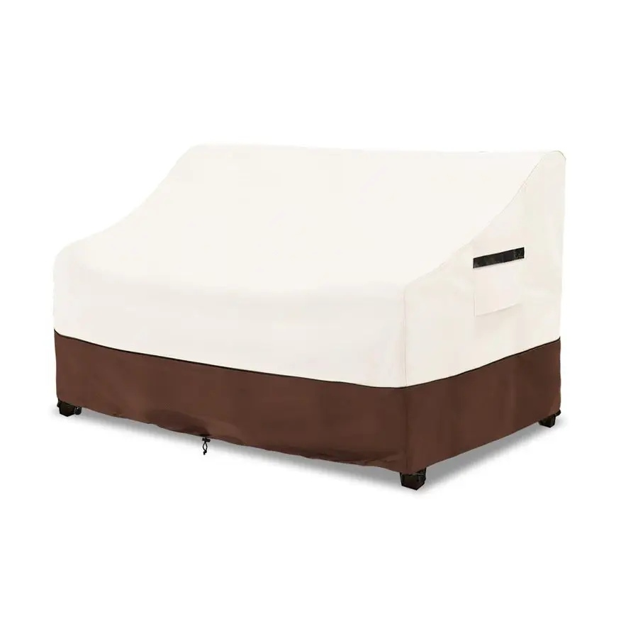 

Patio Sofa Covers,100 Waterproof 3Seater Outdoor Loveseat Bench Cover,Patio Furniture Covers,85 Wx 38 Dx 35 H,BeigeampBrown