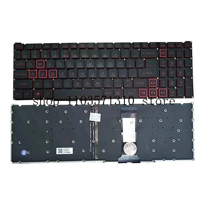 M N New US keyboard with Backlit For Acer Nitro 5 AN515-54 AN515-43 AN517-51 AN715-51 AN515-43 N18C3 N18C4