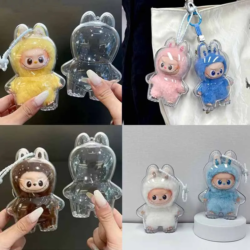 

LABUBU 4,0 прозрачный защитный чехол PIN для LOVE серии мини-кукла четвертого поколения пылезащитный чехол коробка для LBB аксессуары подарки