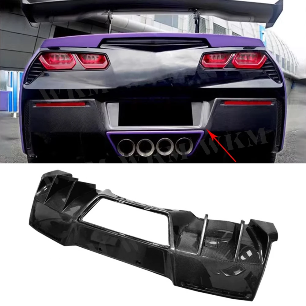 

Carbon Fiber Rear Bumper Lip Spoiler Rear Diffuser Fit For Chevrolet Corvette C7 2012-2017 High quality Car Moulding Tuning Part
