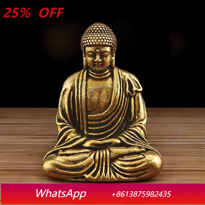 

LH Small Brass Buddha Statue, Buddha Sakyamuni Amitabha Buddha Bodhisattva Small Ornament