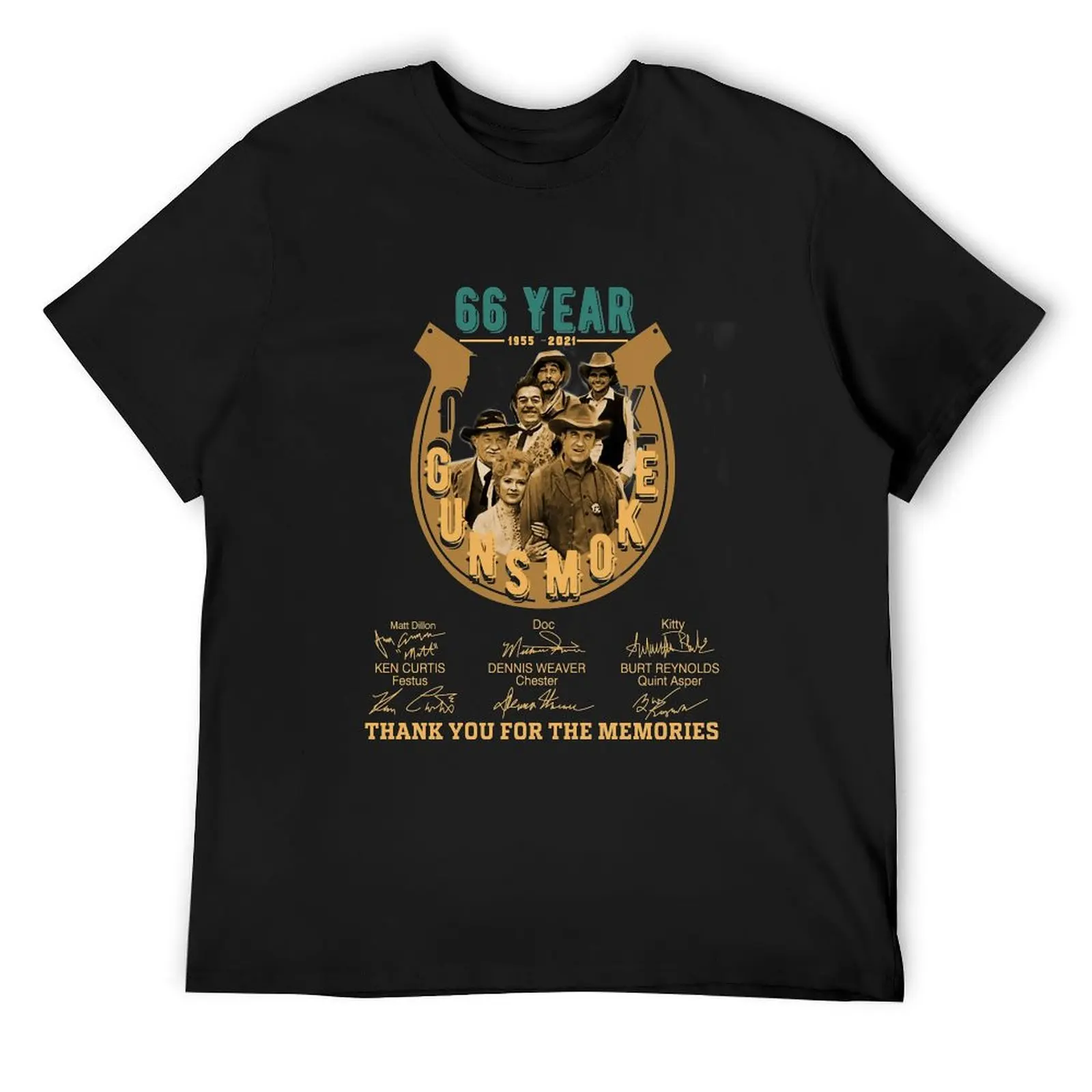 

Gunsmoke 66 years 1955-2021 thanks you for the memories singnature t-shirt T-Shirt