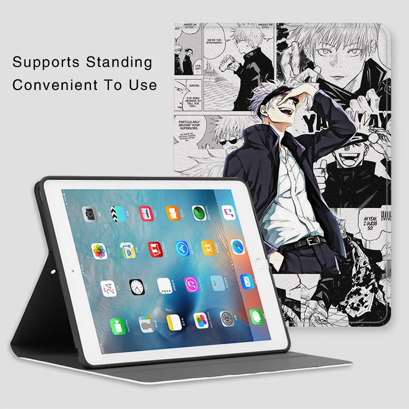 Etui Satoru Gojo Anime na iPada 10.2 z uchwytem na ołówek IPad 8. 9. 10. Air 1 2 3 Etui na iPada Mini 6 5 4 Pro 10.5 11 12.9