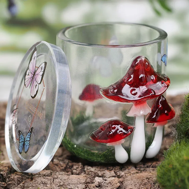DIY Kristall-Epoxidharz-Form-Set für Pilz, Blumenstrauß, Box, Glas, Flasche, Spiegel, Schmuck, Kerzenbecher – Silikonformen zum Basteln