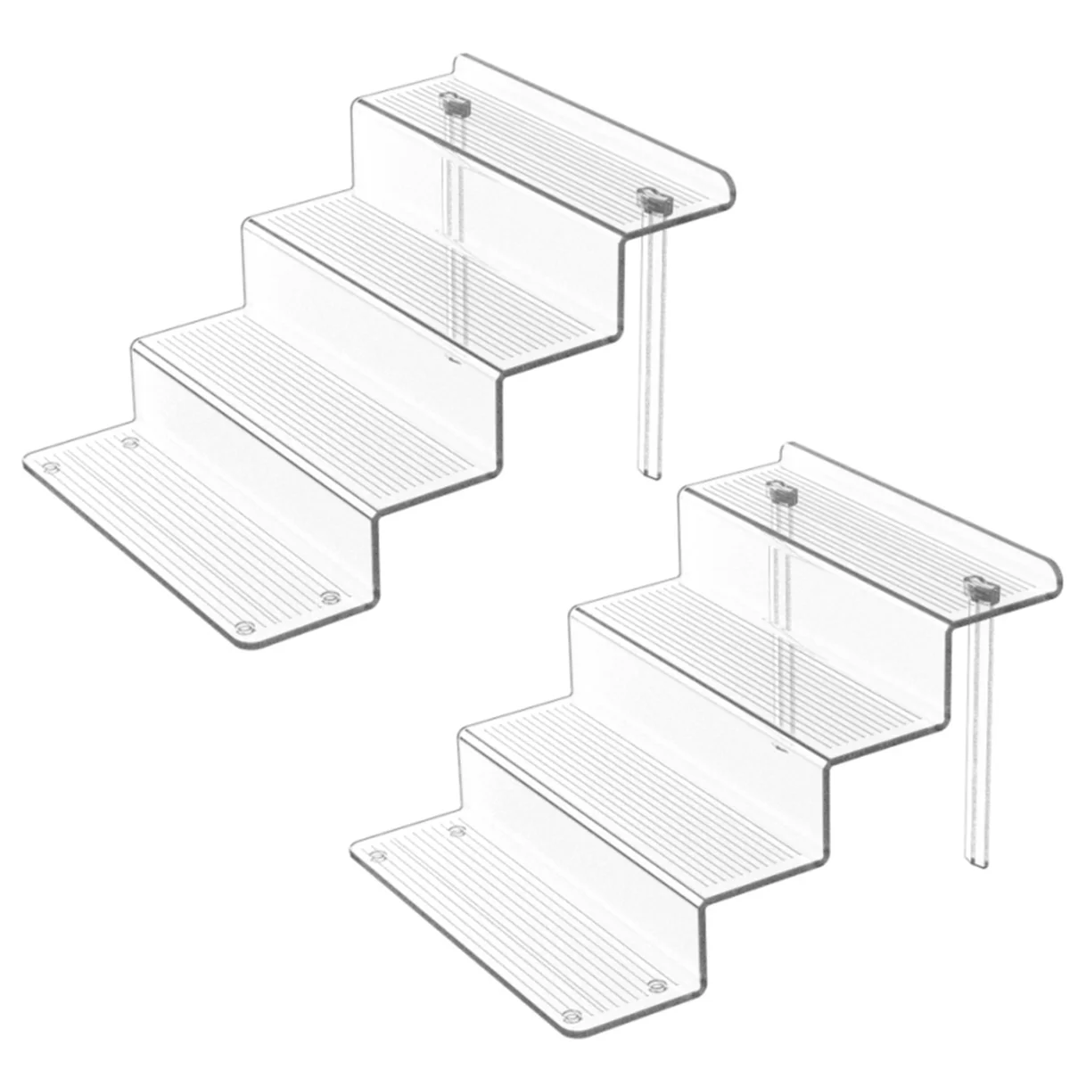Акриловая стойка для подставки, 3 уровня, держатель для капкейков, прозрачный органайзер для духов, стенд, дисплей, полка, 2 шт.