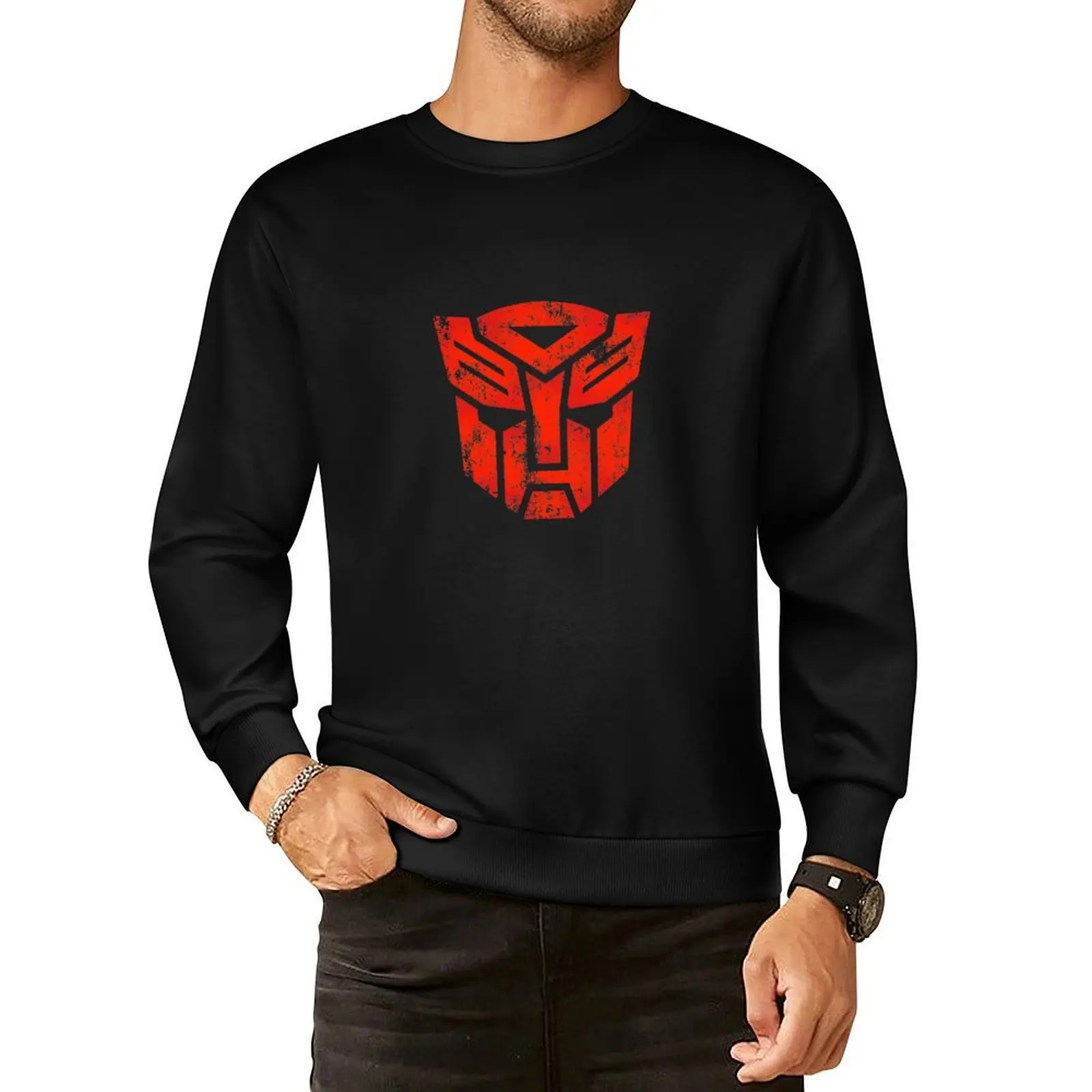 

Autobots Logo · Distressed Pullover Hoodie male clothes blouse men's sweat-shirt new sweatshirt