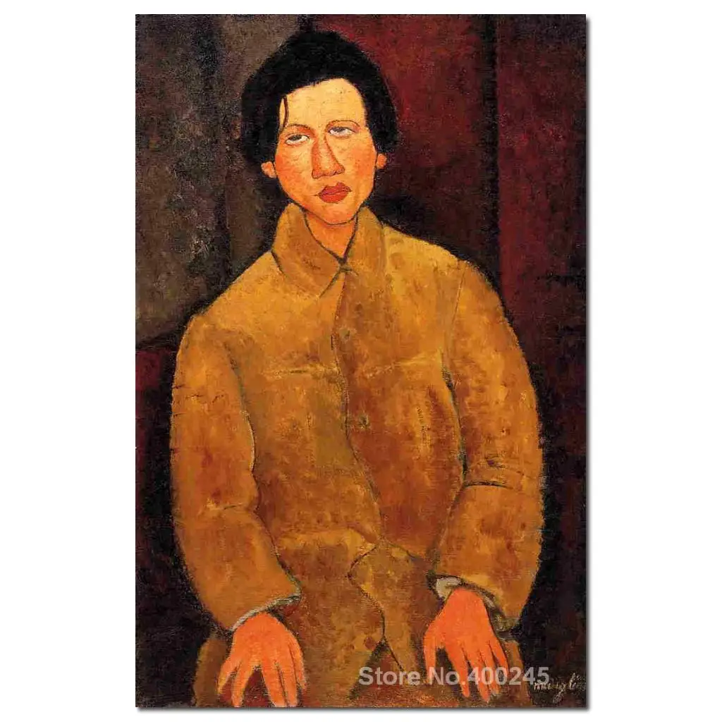 

Абстрактный портрет, холст, искусство от Amedeo Modigliani, картина Chaim Soutine ручной работы, современный человек, искусство, Настенный декор, высокое качество