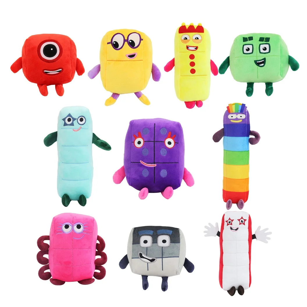 14-28cm Cartoon Number Plush Doll Toys Educational Stuffed Movie Anime Kids Early Childhood Birthday Christmas Gift