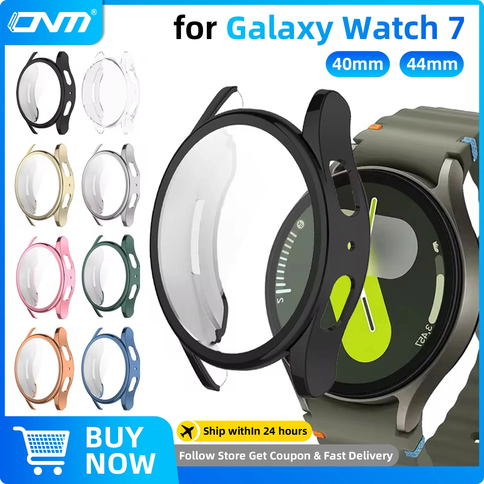 

Case for Samsung Galaxy Watch 7 44MM 40MM Full Coverage Bumper Soft TPU Protective Case Cover for Galaxy Watch7 Accessories