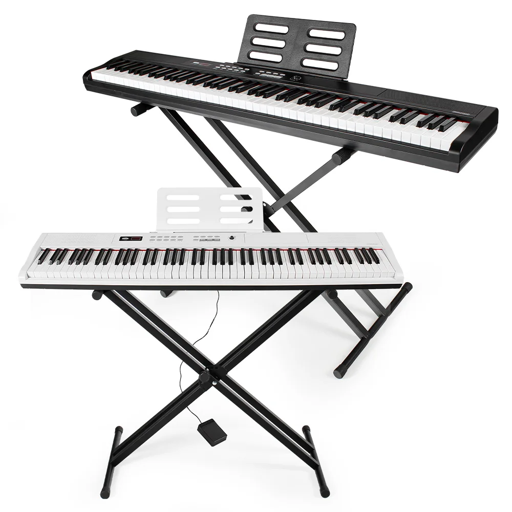 Deesmusic 88 تركيب المطرقة الرئيسية البيانو الرقمي الإلكتروني + حامل + مجموعة دواسة الحفاظ على