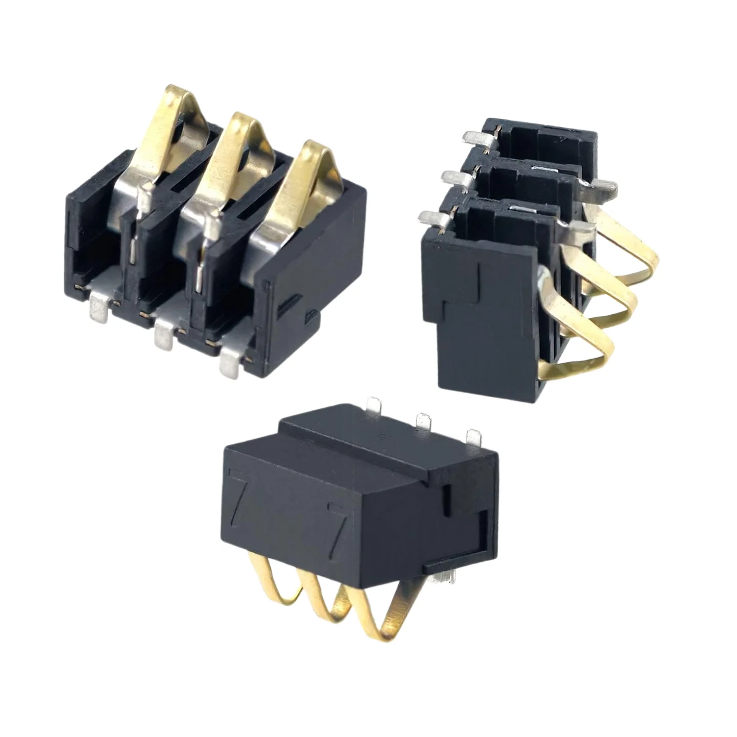 20pcs 77 battery holder, 3P spring-loaded battery connector, mobile phone battery contact piece, height 7.7
