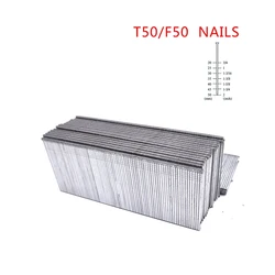 T50/F50 2 Inch 49mm 2500Pcs Brads Nails For Framing Tacker Nail Staple Gun