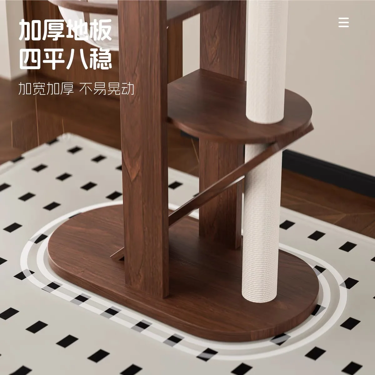 Solid wood cat climbing frame nest  tree integrated does not occupy the  jumping platform space capsule scratching