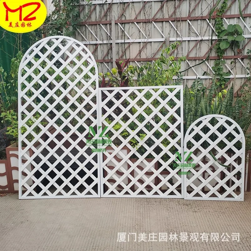 Wood grain fence Aluminum fence Outdoor flower stand Garden screen