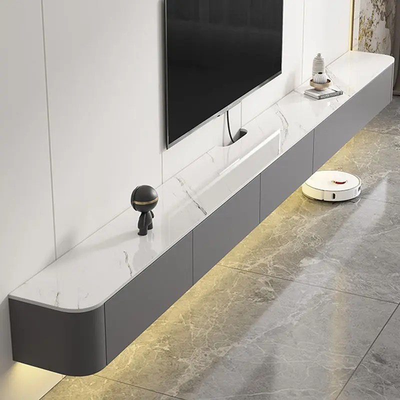 

Solid wood wall-mounted TV cabinet Hanging modern simple wall-mounted small storage TV cabinet