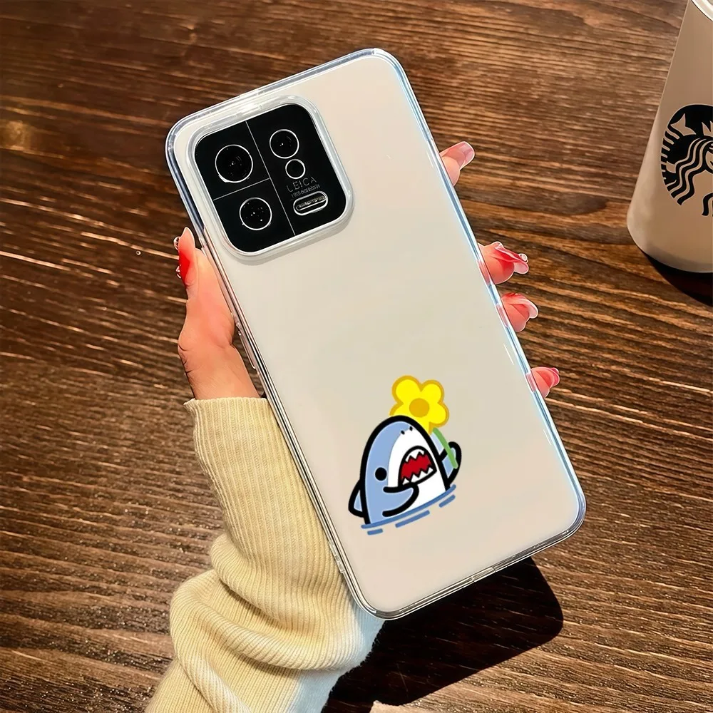 حافظة هاتف D-Daisy Shark لهاتف Xiaomi 11 Redmi Note 11 5G 8T 9A 9 10T Note8Pro Note9 12SUltra حافظة شفافة #2