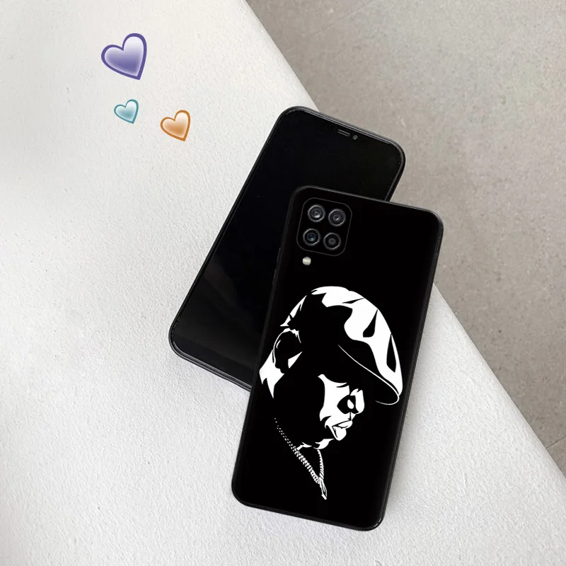 2pac Tupac Biggie Silicone Black Phone Cases for Samsung Galaxy A54 5G A04 A03 A34 A01 A02 A50 A70 A40 A30 A20 S A10 E Cover