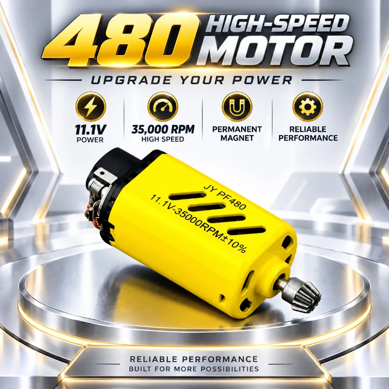 480 Model DC Motor Short Shaft Design 11.1V High Rotation High Torque Replacement Hobby Motor