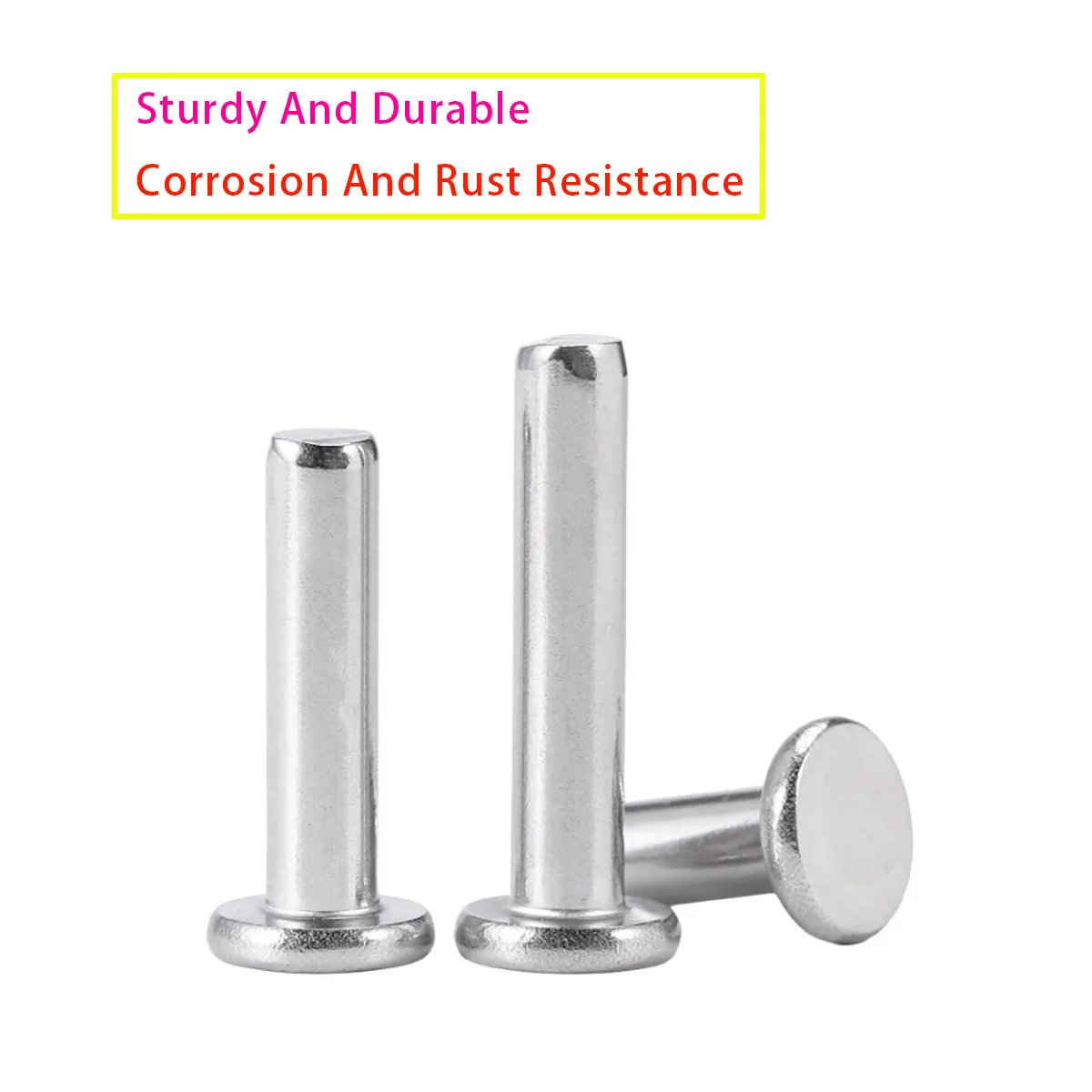 304 Stainless Steel Round Head Solid Impact Rivet Self Tapping Flat Head Rivet M2 M2.5 M3 M4 M5 M6 M8