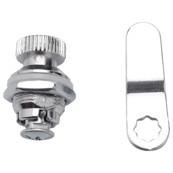 Discount Lever lock for furniture, with round knob, external thread 1.7 cm