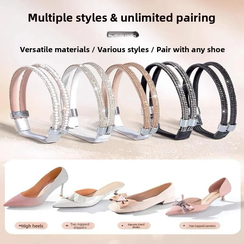 High Heel Shoe Laces Tie Tightening Band No Installation Single Shoe Strap Anti Drop Footwear Fastener Unlaced Foot Support