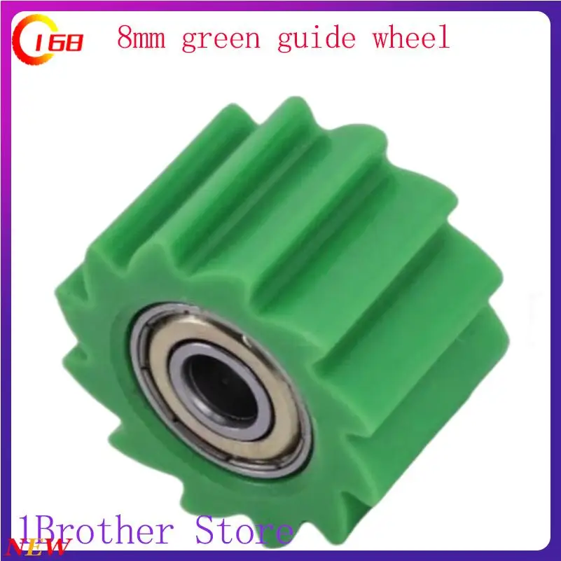 8mm green guide wheel, universal chain tension wheel with wear-resistant guide chain gear bearing