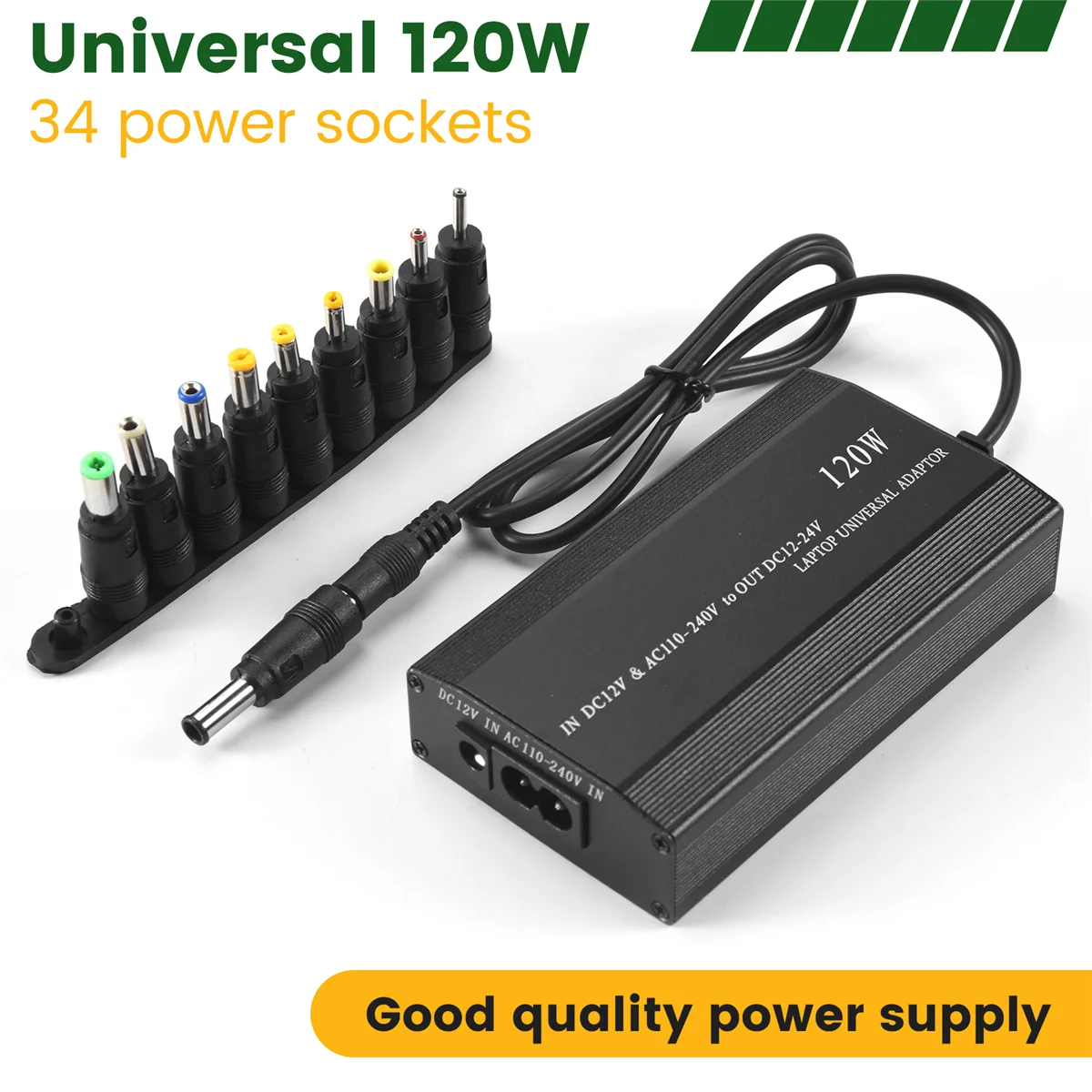 Imagem -04 - Adaptador de Alimentação Universal para Laptop e Notebook Car Home Charger Plug ue 120w 34 Dicas