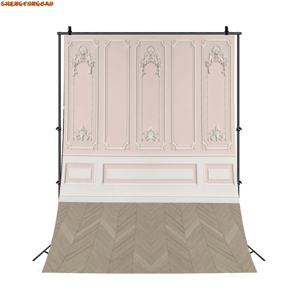 Toile de fond de photographie murale en bois blanc vintage, grunge rétro, Europe, château, palais, mur intérieur, fond de portrait, studio photo