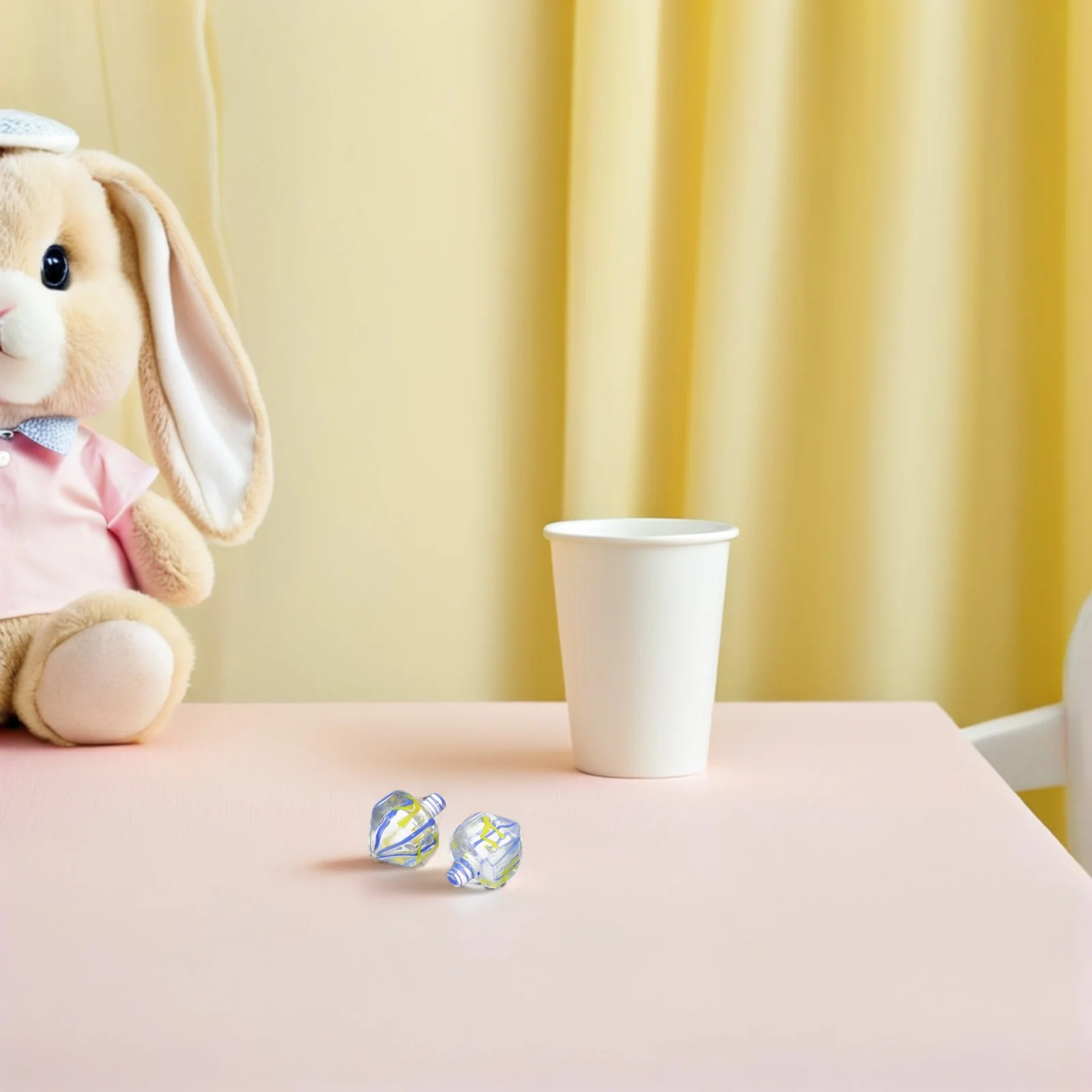 4Pcs Glass Hanukkah Dreidel - Handblown Traditional Dreidel Set for Festive Tabletop Decoration - Unique Art Piece