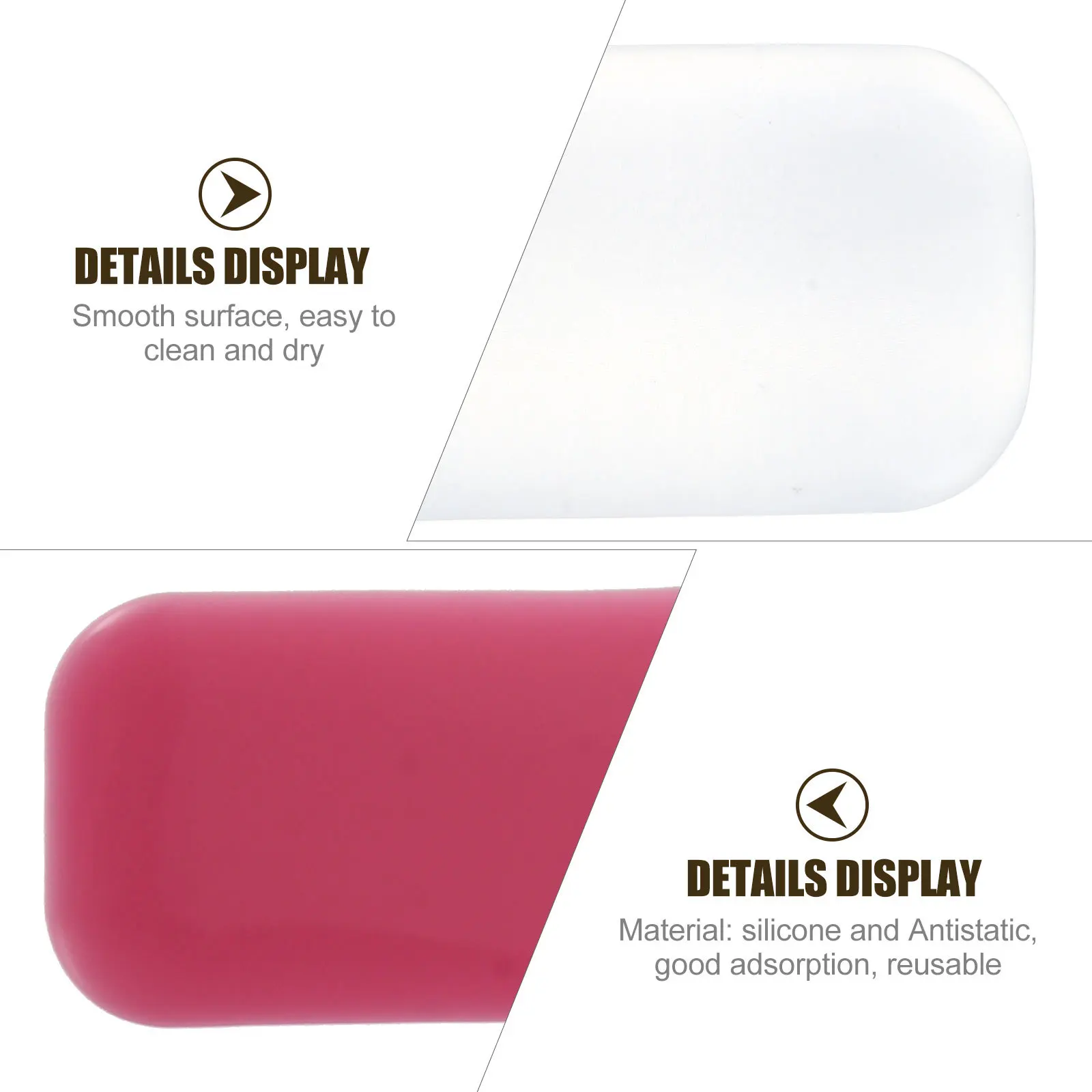 

5Pcs Premium Silicone Eyelash Graft Pallet 2-in-1 Design for Eyelash Extension Glue Retention Slow Drying Compact Beauty