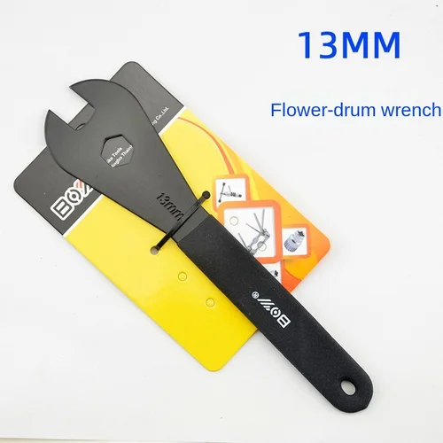 Imagen 2 del producto Juego de llaves de eje de bicicleta con cono de acero de alto carbono portátil, llave de mano para husillo de bicicleta, Kit de accesorios de herramientas de reparación para ciclismo al aire libre