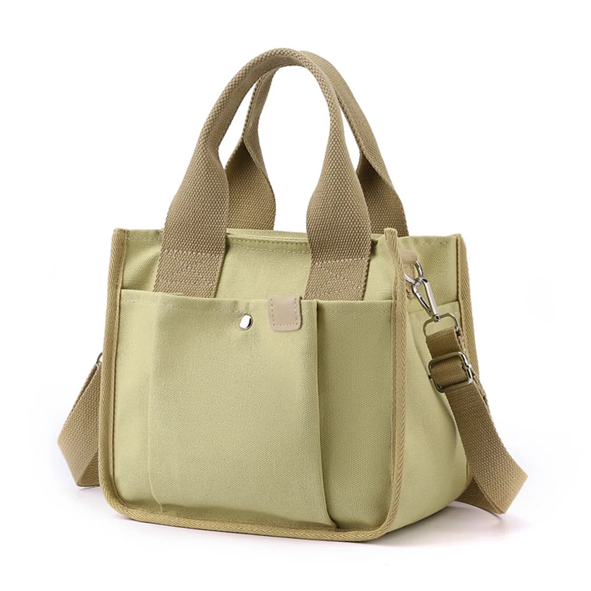 

Multi-partition Canvas Bag, Women's Handbag, Small Tote Bag for Work and Outings