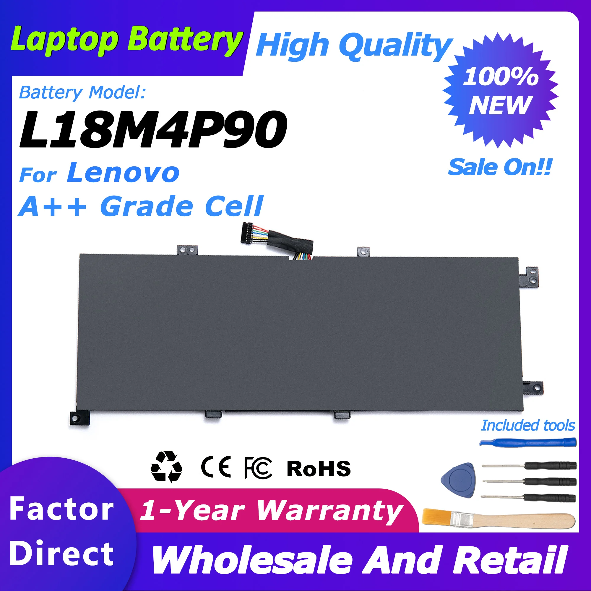 

L18M4P90 Аккумулятор для ноутбука Lenovo ThinkPad L13 Yoga (2019), ThinkPad L13 Yoga Gen 2 (2020), 20R5, 20R6 серии 3000 мАч/46 Втч