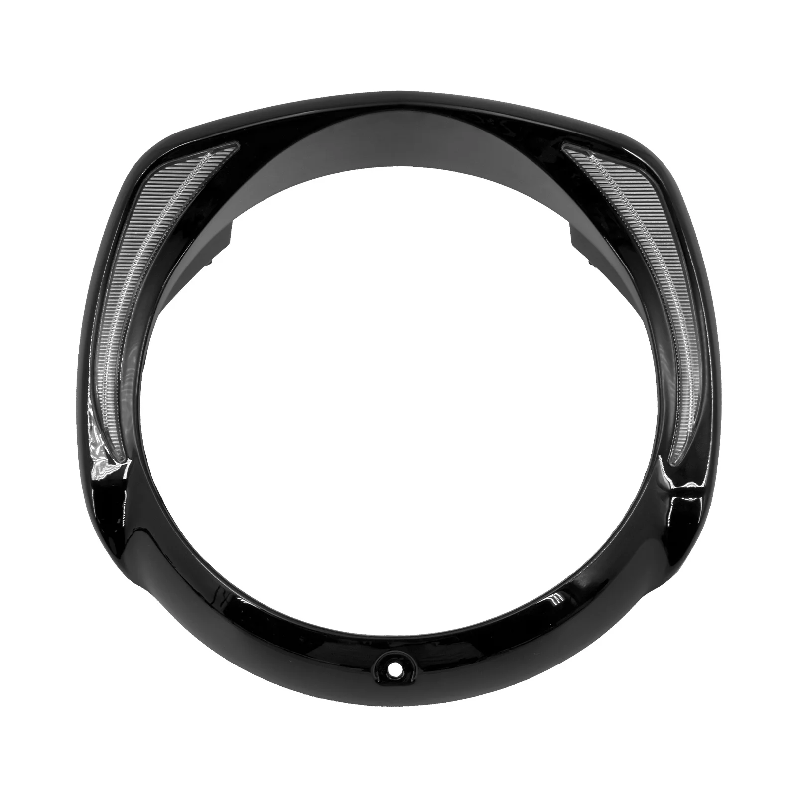 7 Motorcycle Light Emitting Diode Headlight Framed Sun Visor Decorative Ring Headlight Bat Wing Fairing Travel Street Glide 14+