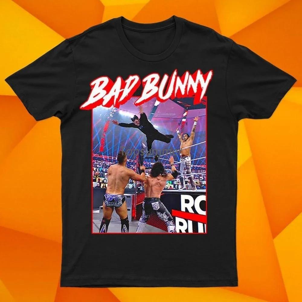 

Bad Bunny & Royal Rumble Splash T Shirt T Shirt Women Shirt Black