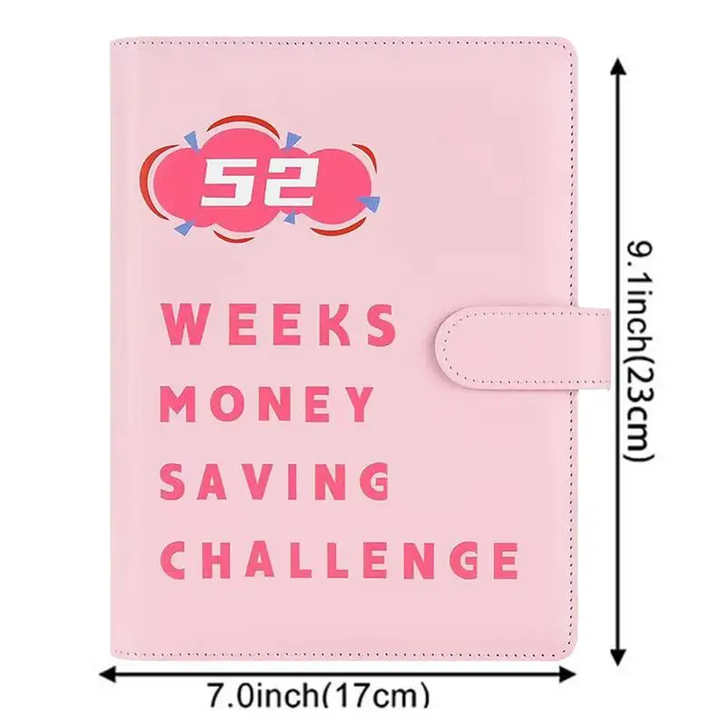 Папка для сбережений, бюджетная папка с наличными конвертами, 52 из искусственной кожи конверты, водонепроницаемая книга для экономии денег