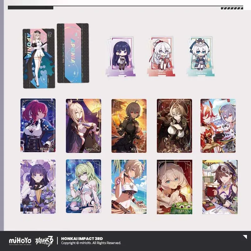

Sunsyea Honkai Impact 3rd Официальный товар miHoYo Оригинальный подлинный брелок для карт MZ Билет Fu Hua Kiana Mei