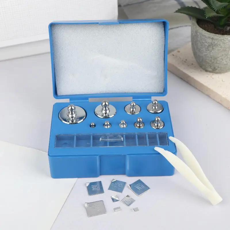 17Pcs 10mg-100g Precision Digital Scale Calibration Weight Set Weighting Tools 100g 50g 20g 10g 5g 2g 1g 1000mg Tablet Code