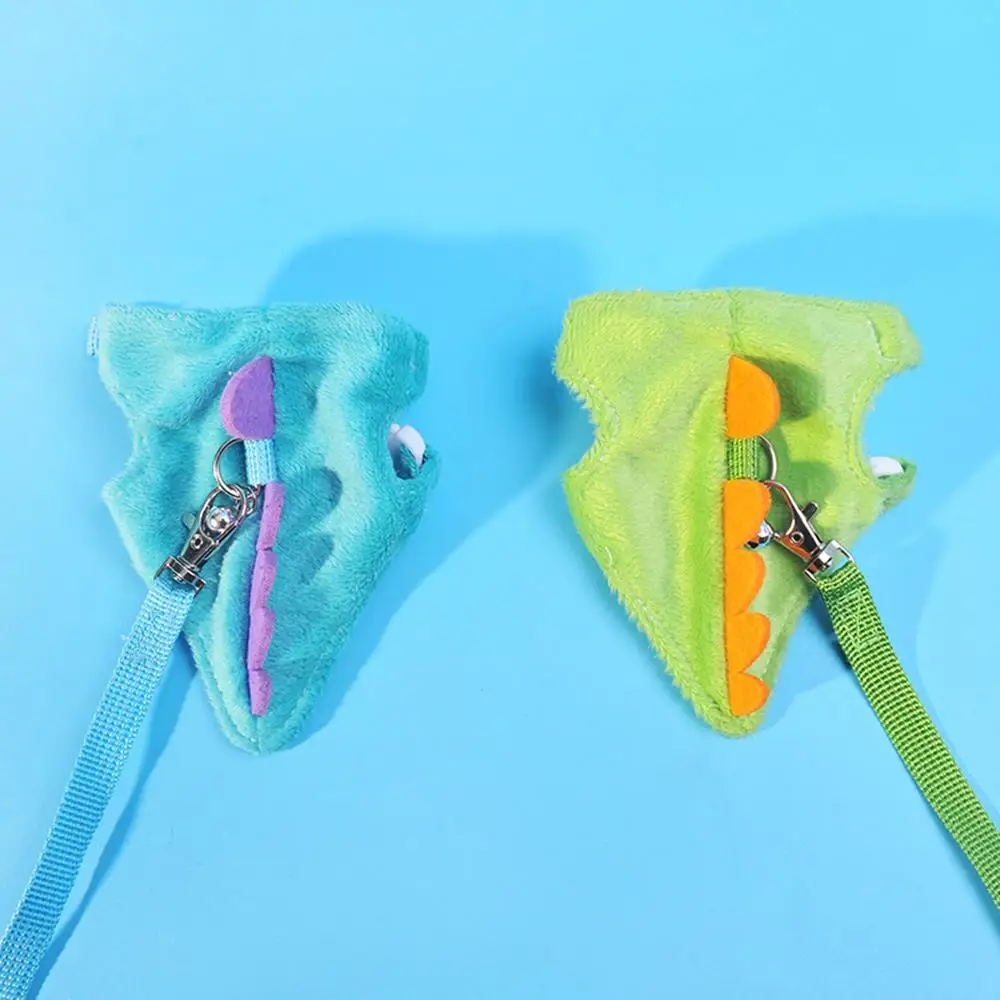 الحلو ديناصور تصميم النمس تسخير مع جرس الحيوانات الأليفة في الهواء الطلق المشي البنود سترة تسخير صغيرة قابل للتعديل حبل لطيف حبل مفيد #5