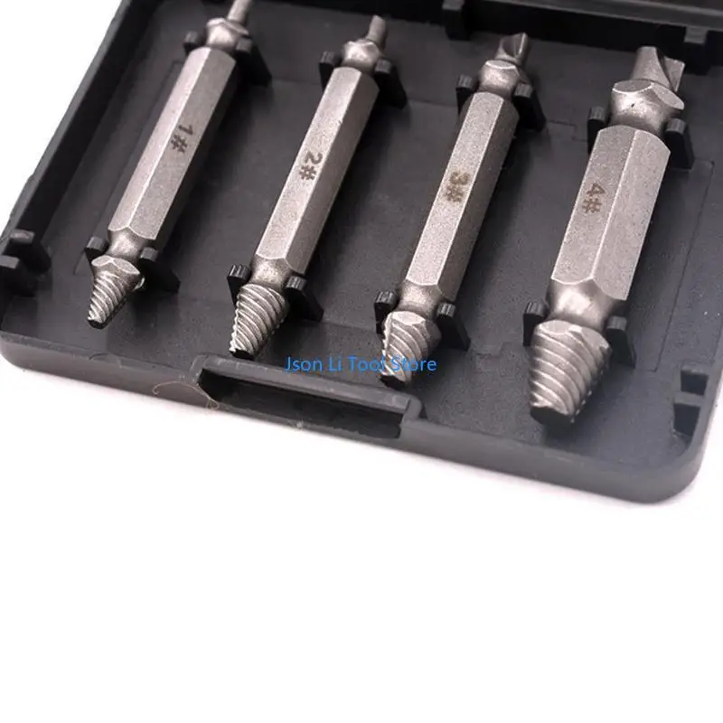 Y08D HSS Bolt Extractor Screw Remover Set Used with Electric Hand Drill Wrench for House Construction Work Wear Resistance