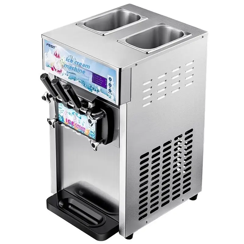 

For Stainless Steel Desktop 4L Soft Ice Cream Machine Maker Ice Cream Blending Machine for Small Business m