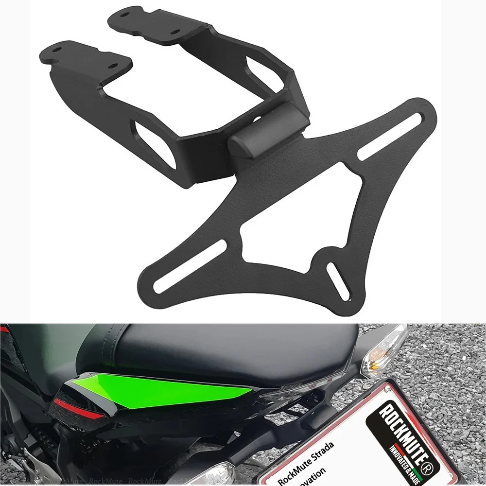 For KAWASAKI Z650 NINJA 650 17-25 License Bracket Registration Plate Holder Rear Fender Eliminator Short Tail 2025 2024 2023 22