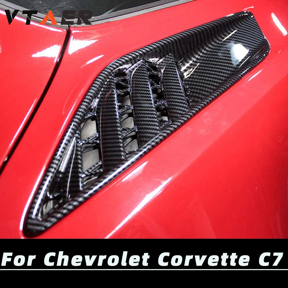 

For Chevrolet Corvette C7 2014 2015 2016 2017 2018 Car Accessories ABS Carbon Fiber Style Exterior Tire Air Inlets Vent Sticker