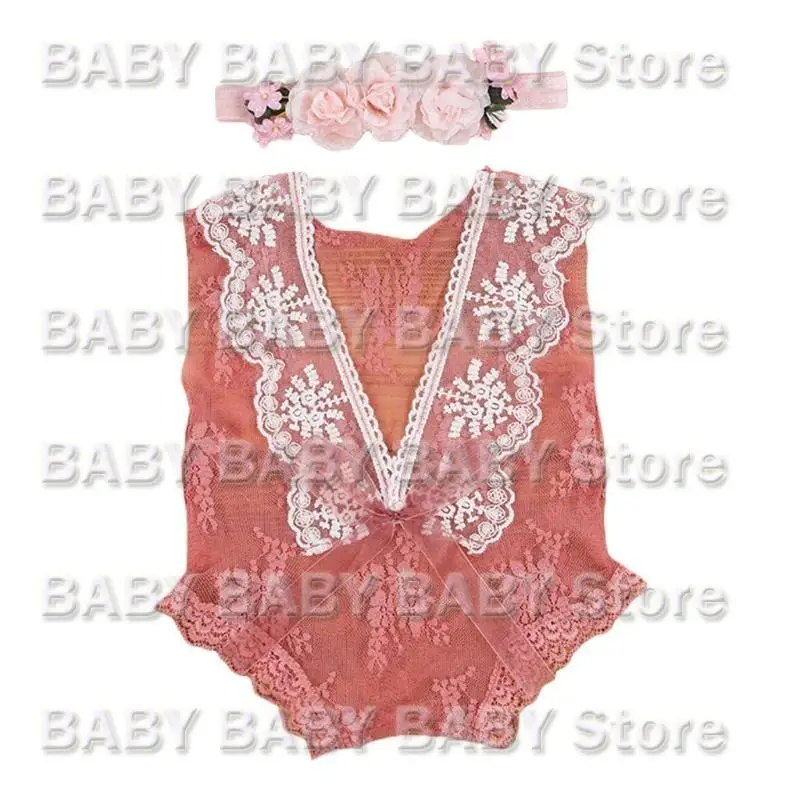 

Q81A детское кружевное наборочное наборы набора повязки на голову новорожденного