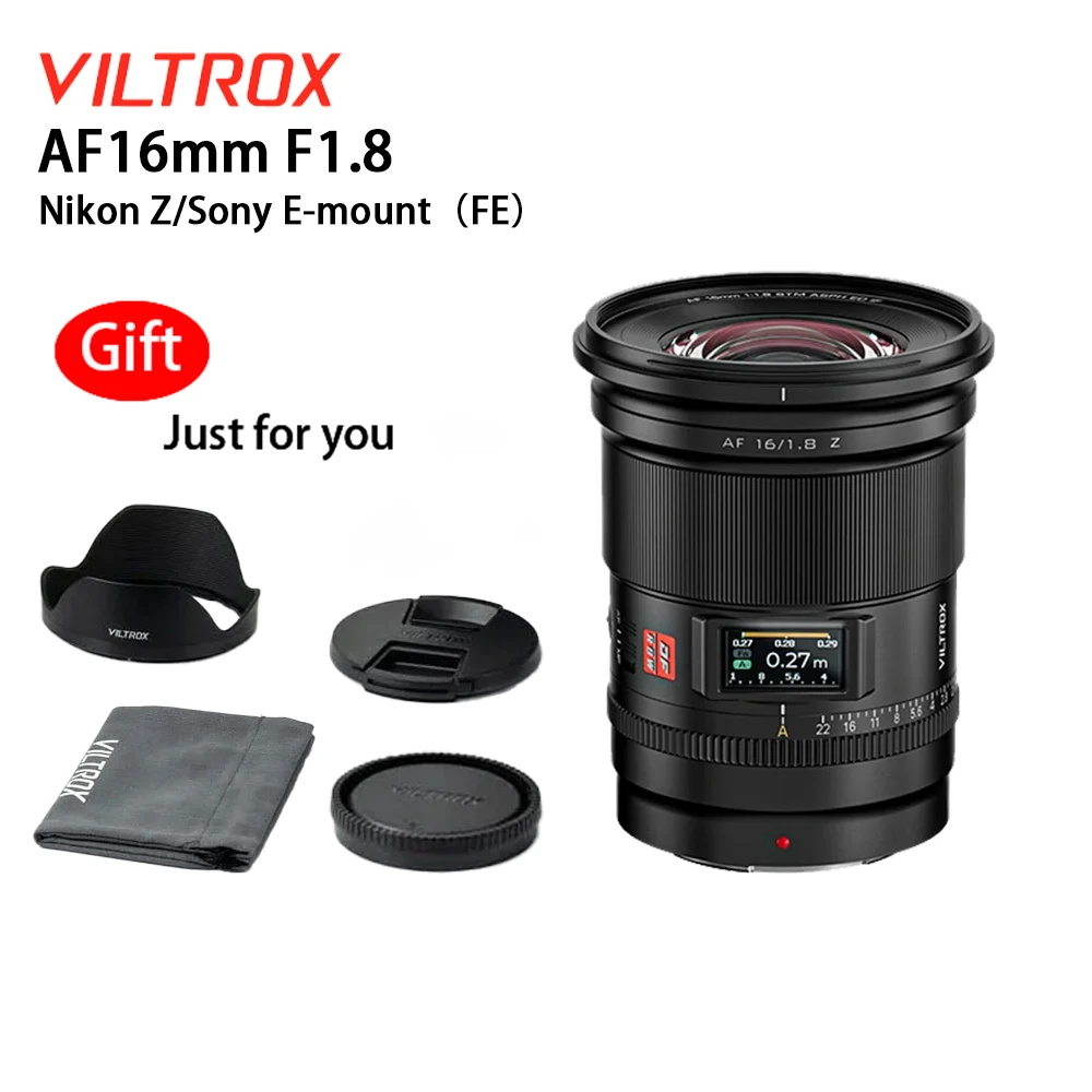 

Viltrox AF 16mm F1.8 FE Wide Angle Fisheye Auto Focus Full Frame Mirrorless Camera Lens for Sony E A7III A7IV A7SIII 16 1.8
