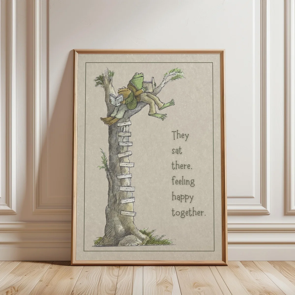 1pc frameless Canvas Painting Whimsical Frog Toad Friend Quote Canvas Prints Poster Cozy Storybook Illustration Art Prints Nurse